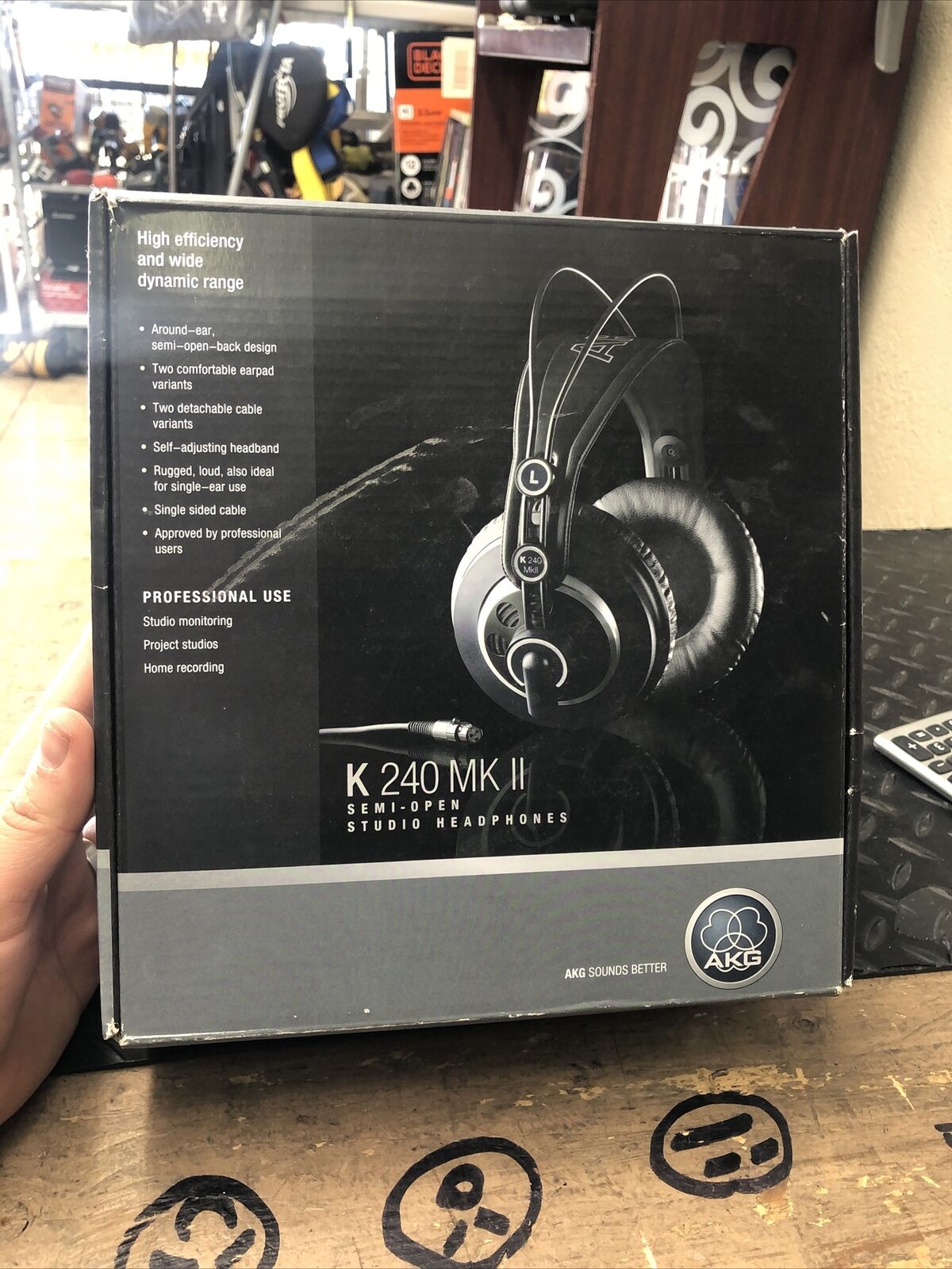 AKG K240 STUDIO-Y3 Semi-open Air Type Studio Headphones w/ Tracking NEW