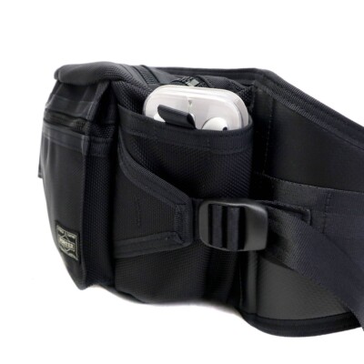 【dogu13さん専用】PORTER HEAT WAIST BAG Porter Heat Waist Bag L 703-06978-10 Black fanny pack