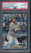 2018 Topps Holiday Dustin Fowler RC Metallic Snowflake #HMW48 PSA 10 Gem Mint