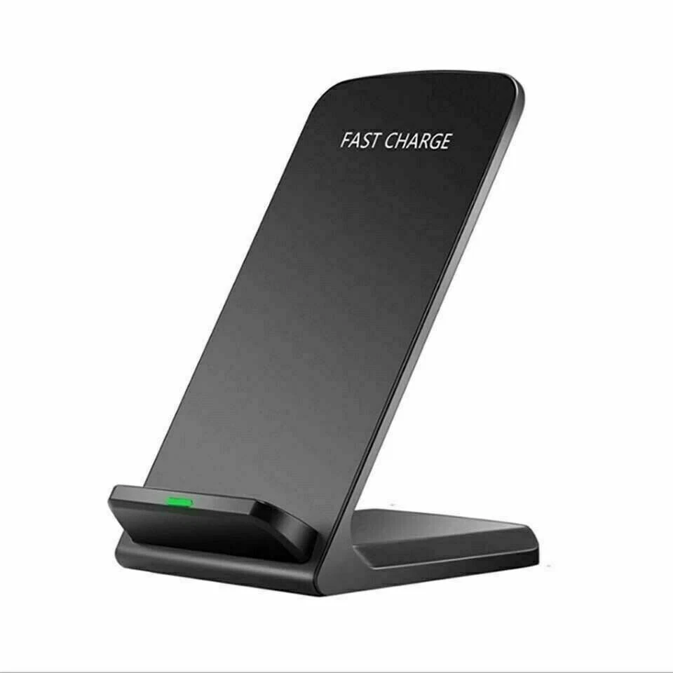 2 Pack Wireless Fast Charger Stand Dock Cradle for Apple iPhone Samsung Galaxy - Image 4 of 4