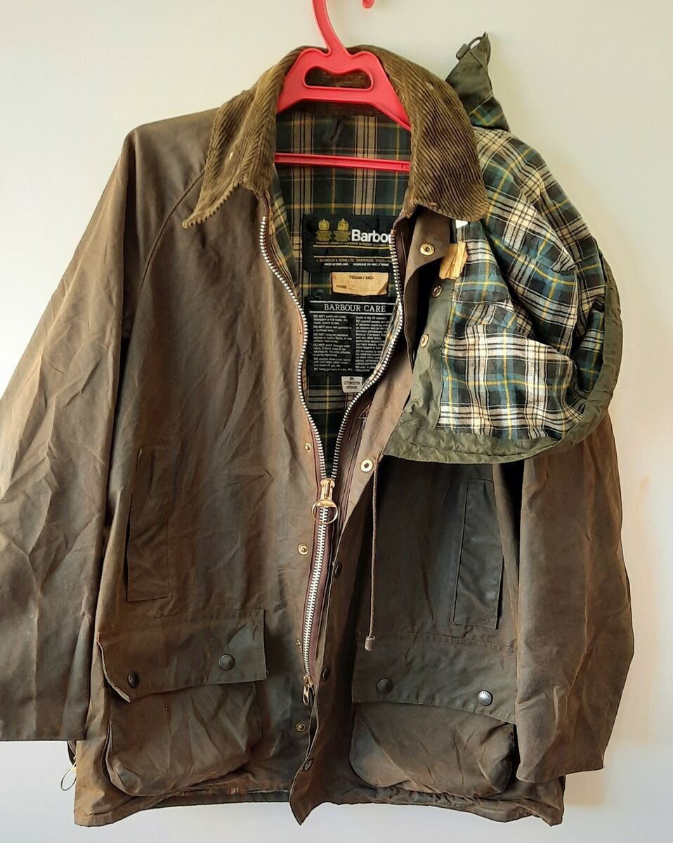 80s vintage barbour Beaufort wax jacket 2 crest & hood A128 80s vintage barbour Beaufort wax jacket 2 crest & hood A128
