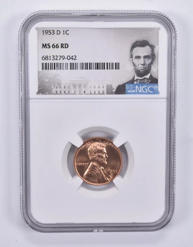 1953-D Lincoln Wheat Cent MS66 RD NGC Special Label