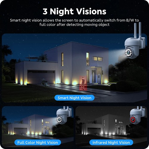 8Pcs PTZ Cameras & Wireless Security Camera System 16CH NVR CCTV Audio Recording - Picture 5 of 11