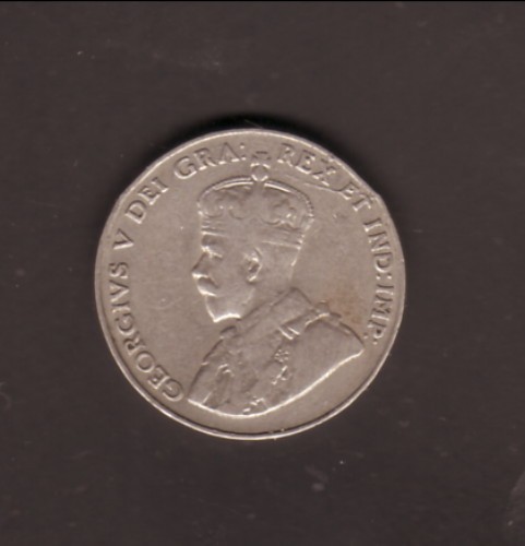 1929 Canada 5 Cents King George V Maple Leafs