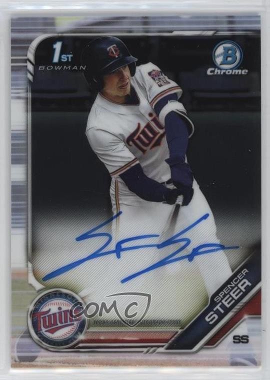 2019 Bowman Draft Chrome Draft Pick Auto Spencer Steer #CDA-SST Auto 0lz4