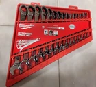 NEW Milwaukee 48-22-9416 15 Piece Ratcheting Combination Wrench Set - SAE