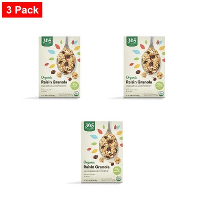 365 By WFM, Organic Raisin Granola, 17 Ounce - 3 Pack