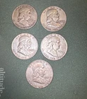 Franklin Silver Half Dollar Lot Of 5-1951,54,59,591961