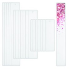 20 Pcs Bookmark Resin Mould 3 Sizes Rectangle Bookmark Silicone Moulds White