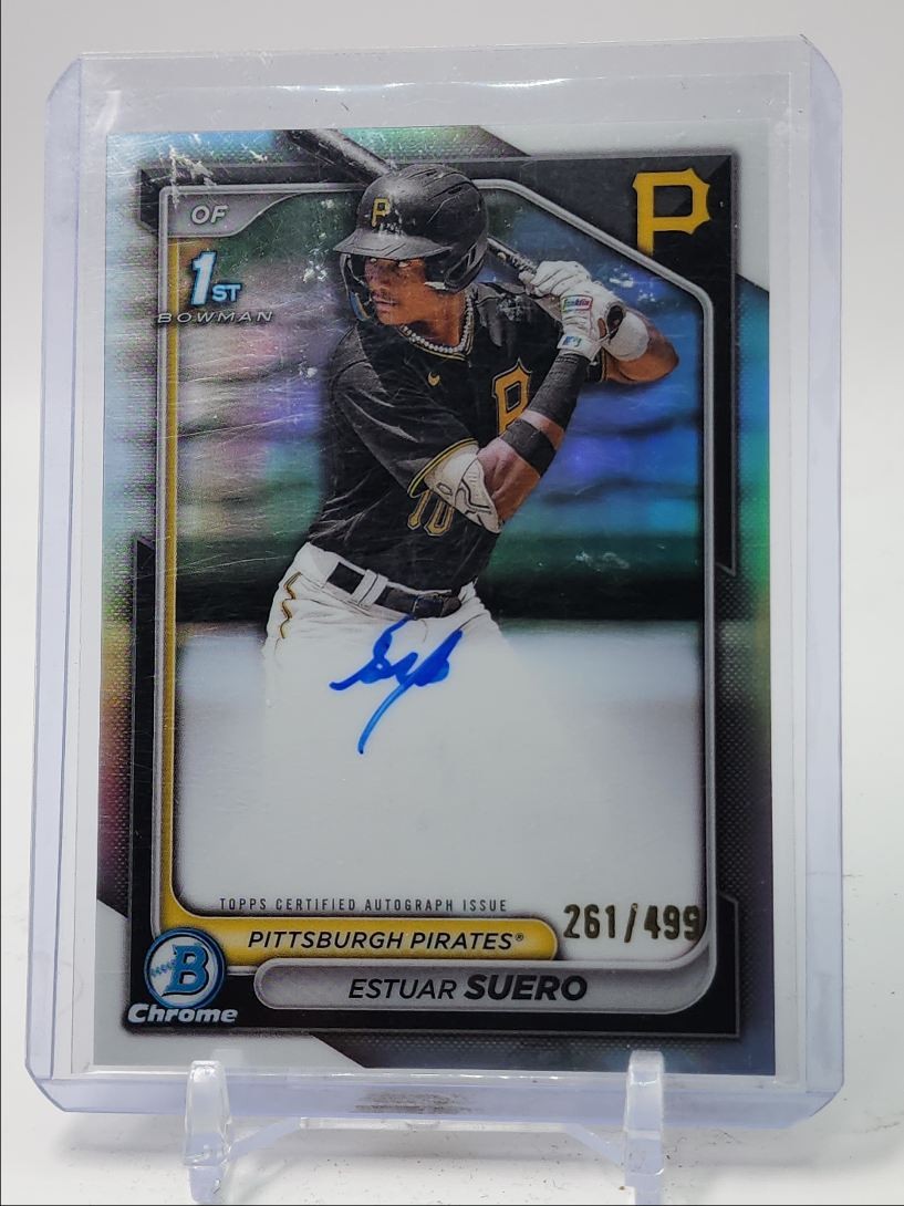 ESTUAR SUERO 2024 BOWMAN CHROME 1ST AUTOGRAPH REFRACTOR AUTO /499 Q5556