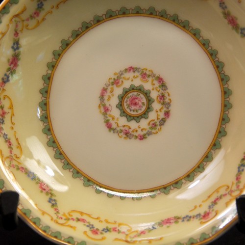 Limoges Theodore Haviland 4 Fruit Dessert Bowls Venice Floral Garland 1925-1936 - Picture 8 of 11