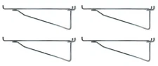(4 Pack) Metal 8 Inch Shelf Bracket Garage Peg Hanger for 1/8" & 1/4" Pegboard