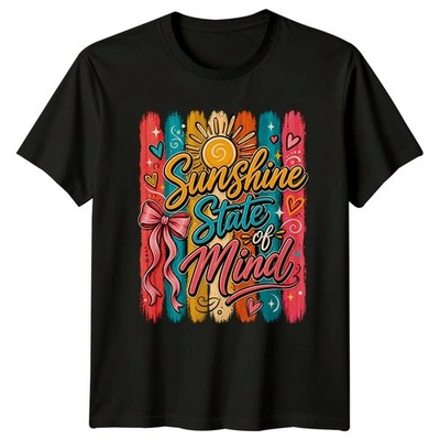 Sunshine State Of Mind Damen T-Shirt Retro Sommer Lifestyle Geschenk für Sie