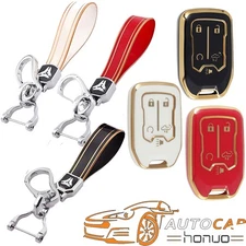 TPU Car Key Fob Cover Case 5B For 2019-2021 GMC Sierra Chevy Silverado 1500 2500