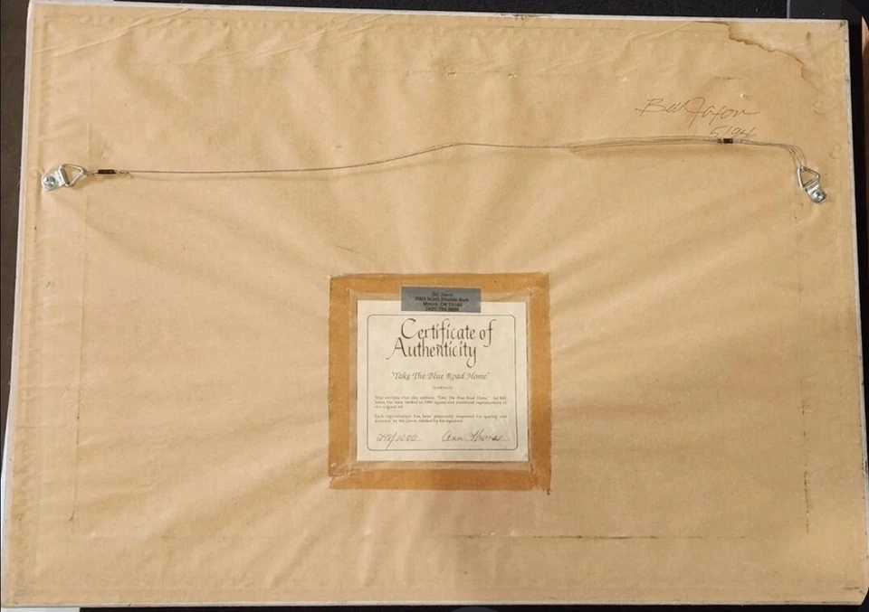 Impresión firmada de colección por el artista Bill Jaxon/1000 certificado de autenticidad enmarcado profesionalmente Foto 2 de 3
