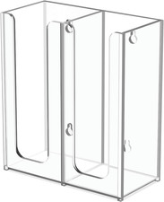 Acrylic Coffee Cup and Lid Storage Organizer Holder, 2 Compartments, Clear