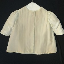 Vintage Heirloom Hand Made Satin Baby/Child Jacket Ivory Jen