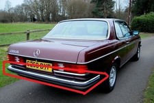 Mercedes W123 Saloon Coupe Hinten Sto&szlig;f&auml;nger Gummi Schutz Schwarz 1 Pcs