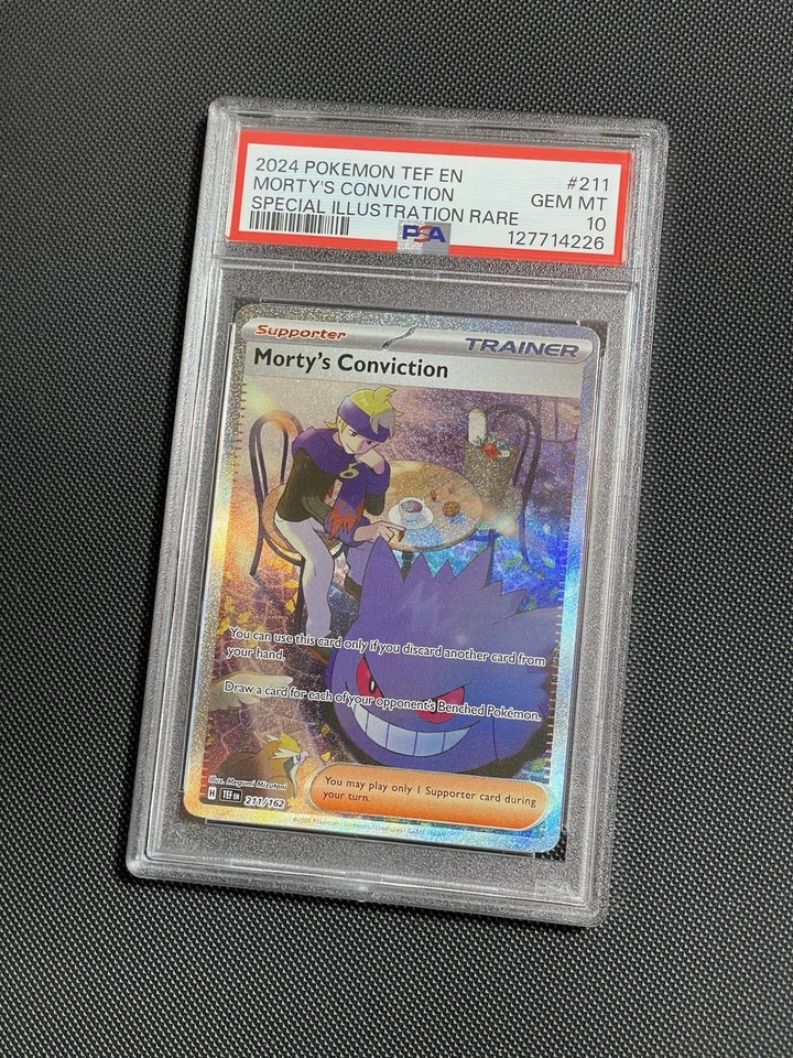 2024 Pokémon TEF EN Morty's Conviction SIR #211 PSA 10 ~ 211/162 - Image 3 of 3