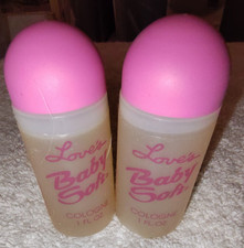 2pc MEM Love's Baby Soft Cologne  1 fl oz plastic splash bottle, discontinued
