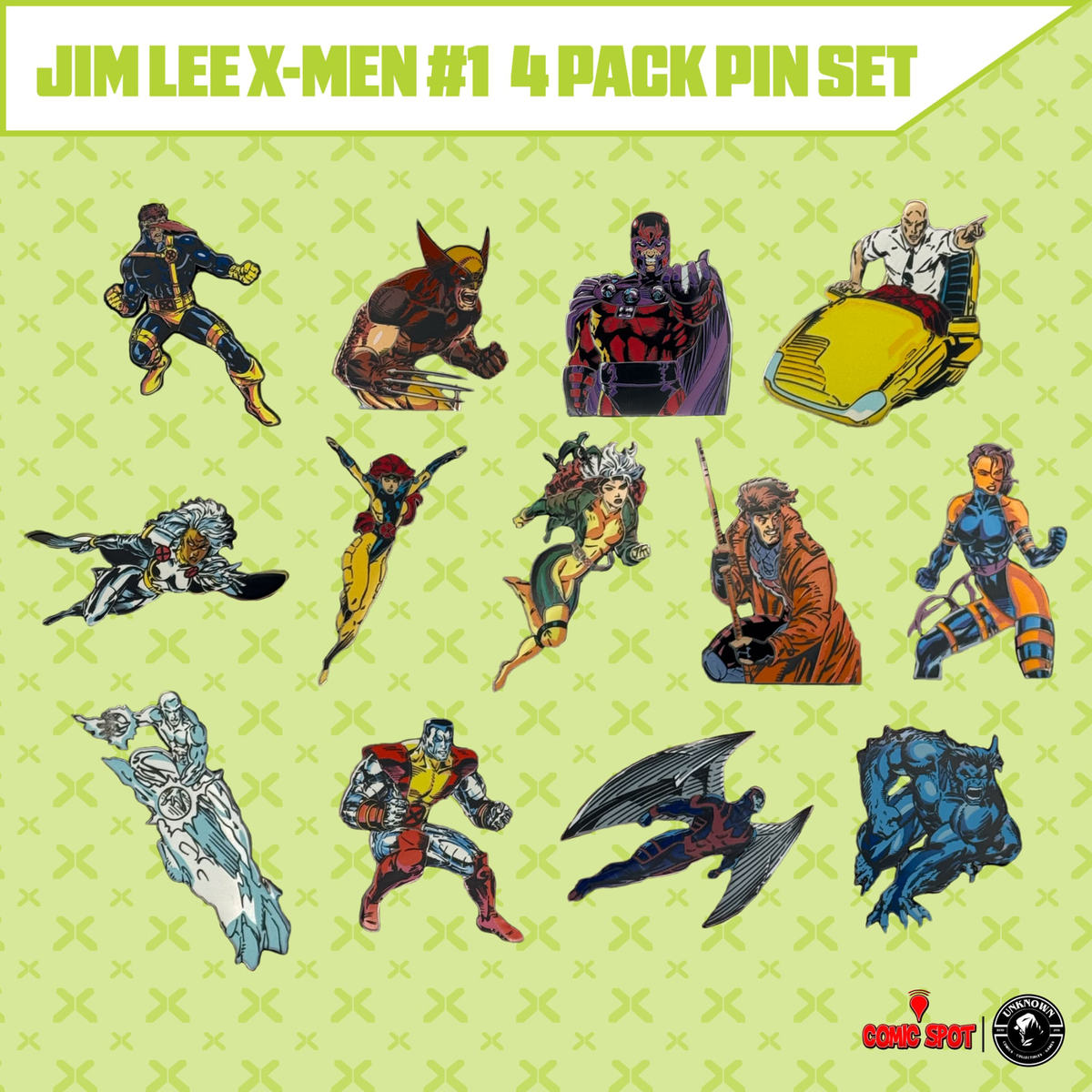 Jim Lee X-Men #1 4 Pack Exclusive Enamel Pin Set Only 250 Made (08