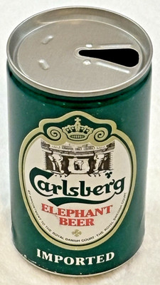 70 s Carlsberg Brew-Imported- Elephant  Beer  -Denmark-11.2oz-Alum. Beer Can