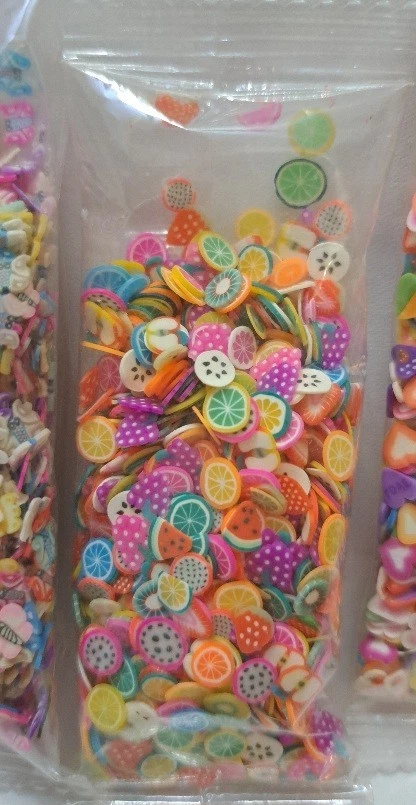 Fimo Polymer Clay Slices Fruits Hearts Butterflies 3 Pieces - Image 4 of 4