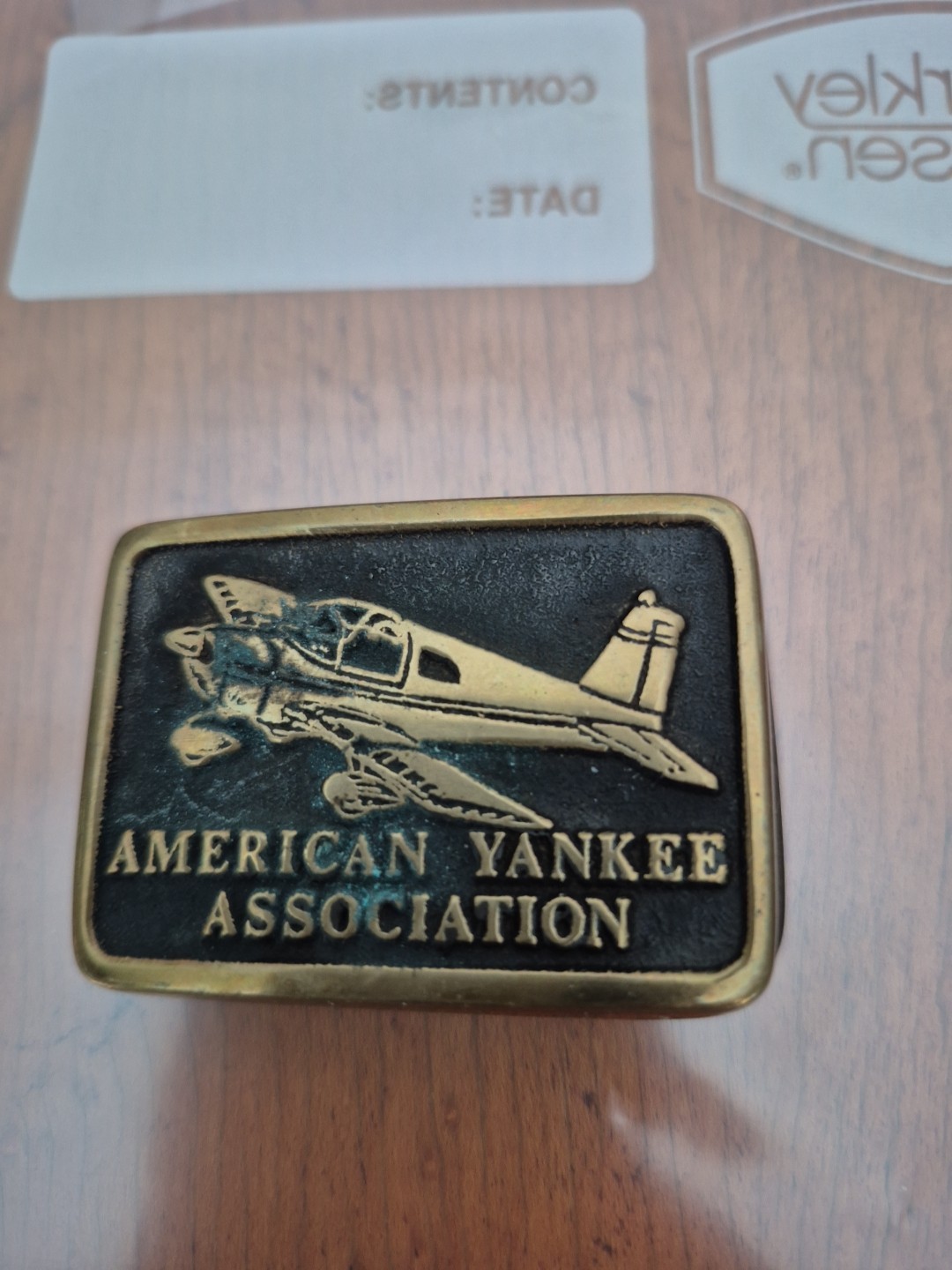 Small Solid Bronze AMERICAN YANKEE ASSOCIATION BE… - image 1