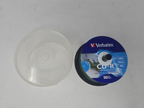 VERBATIM Inkjet Printable CD-R 95005 52X 700MB 80 Minutes Silver Surface 41 Pack - Afbeelding 3 van 3