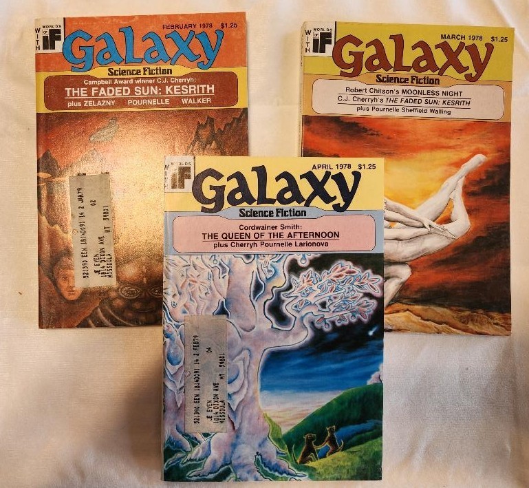 Galaxy Science Fiction: Feb, March, April 1978; with Zelazny, Pournelle
