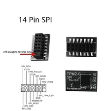 TPM2.0 Security Module SPI 14 Pin for Asrock TPM2 -SLI -S -SPI Platform