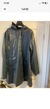 RAINS MAC XL METALLIC BLUE RAIN COAT