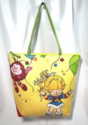Handmade Quilted Rainbow Brite Purse/Bag 13x15  Zip Close Int Pockets