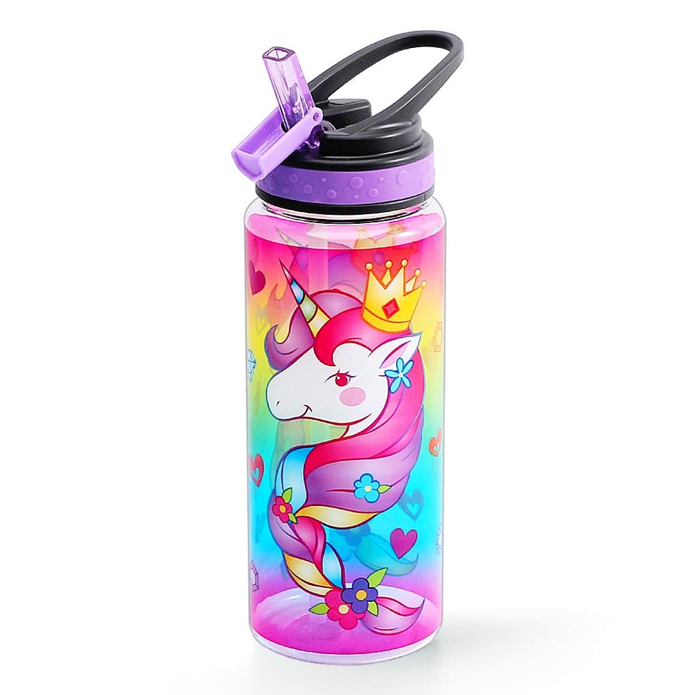 With Straw For Girls, Bpa Tritan & Leak Proof & Eas...