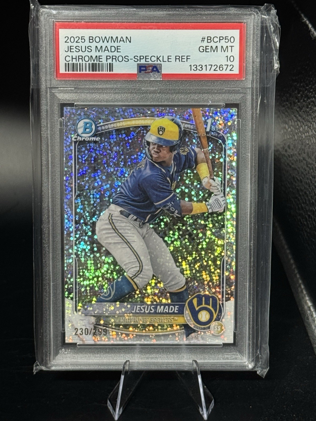 2025 Bowman - Chrome Prospects Jesus Made #BCP-50 Speckle Refractor /299 (RC)