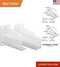 R 7227 Rear Drawer Track Back Plate - Durable Support for Drawer Glides, White