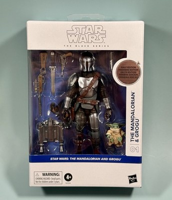 Star Wars FIRST EDITION The Mandalorian & Grogu Black Series White