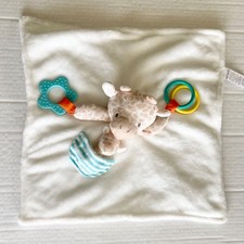 Carters Giraffe Plush Lovey Activity Blanky Security Blanket Baby Tan White 2018