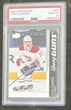 2021-22 21-22 Upper Deck Young Guns #201 Cole Caufield PSA 10 Montreal Canadiens