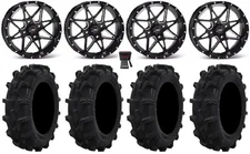 ITP Tornado 14" Wheels Black 29" Mud XC Tires Kawasaki Brute Force IRS
