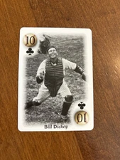 Bill Dickey 2000 US Playing Card All Century 10 Clubs New York Yankees HOF