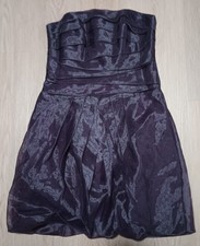 WHITE By VERA WANG Purple Taffeta Bubble Hem Ruched Pleat Evening Prom Dress 10