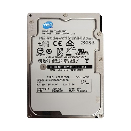 Hitachi HUC156030CS4204 300GB SAS 2,5 " Hard Disk HDD Server Nas 15K RPM - Picture 6 of 6