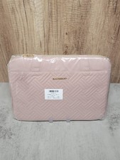 BAGSMART Jewelry Makeup Organizer Case Travel Storage Bag Medium Soft Pink