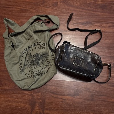 Campomaggi Italy Vintage Brown Leather Crossbody Shoulder Purse Bag