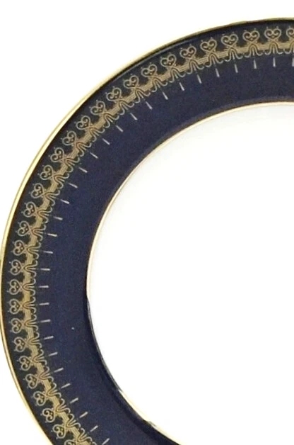 Christineholm Romanov Juego de 4 Platos de Ensalada Borde Cobalto con Diseño de Rollo Dorado Foto 2 de 4