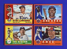 (4)  2017 Topps Archives Pink Border Parallel Cards #d /199; Jay Bruce, Longoria