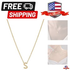 Initial Necklaces for Women, 14k Gold Plated Dainty Gold Letter Necklace Tiny...