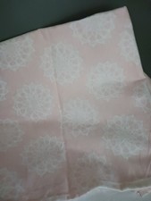 New VintageCotton Flannel Fabric Remnant. Measures About 41"Wx46"L. Pink white