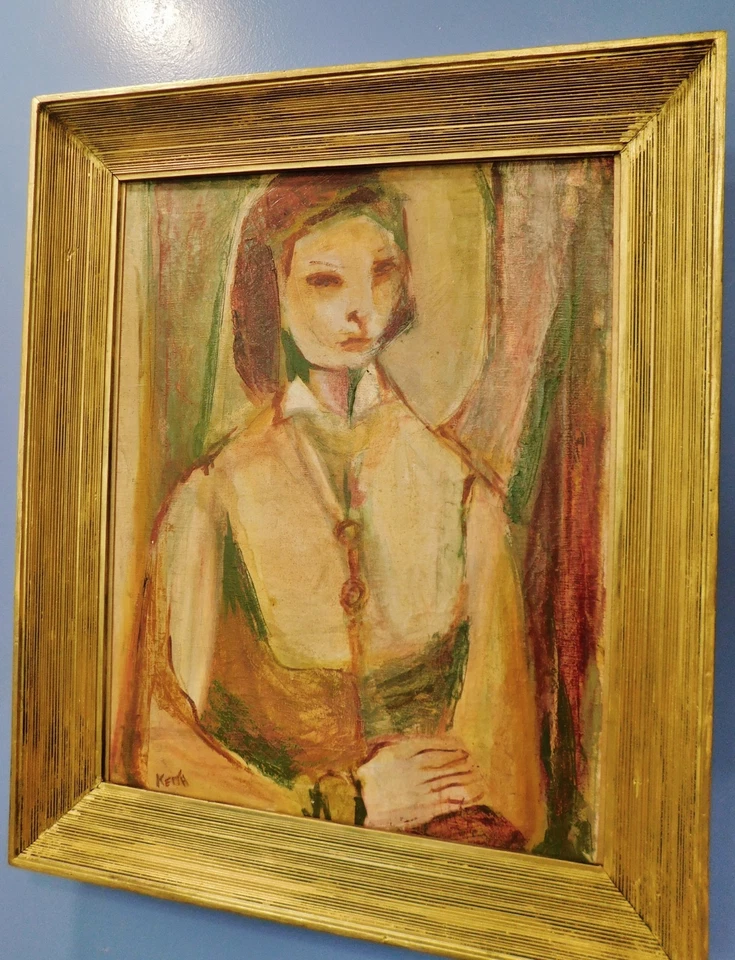 LARGE 1957 FAUVIST BAY AREA FIGURATIVE EPRESSIONIST SCHOOL Oil PAINTING - KEITH - Image 4 of 4